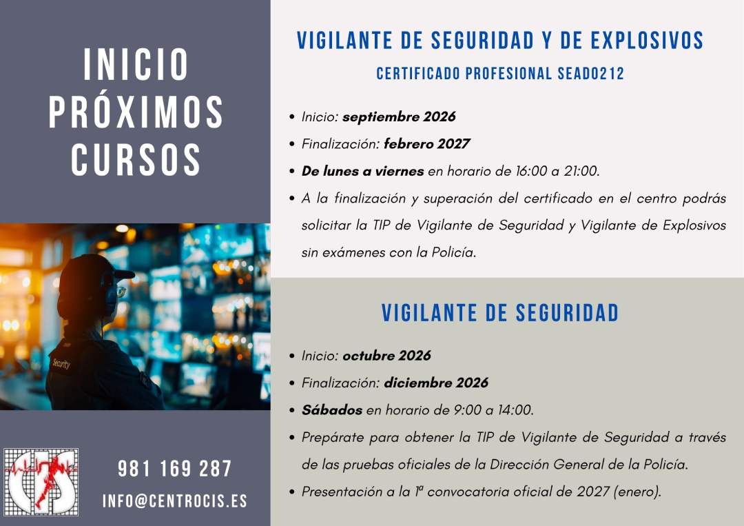 Formarción Servicio de Vigilancia en eventos deportivos y públicos